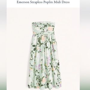Emerson Strapless Poplin Midi Dress